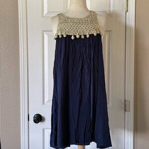 Lilly Pulitzer Rachelle Gauze Flowy Dress True Navy Size Large New w/Tags!